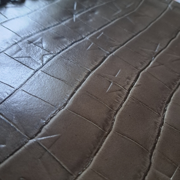 CLAUDIA FIRENZE Italy embossed Stars croc look leather chunky chain purse bag - Picture 12 of 16